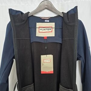 NWT Hunter Women's Crown VLR Long Rain Jacket Navy Size Small